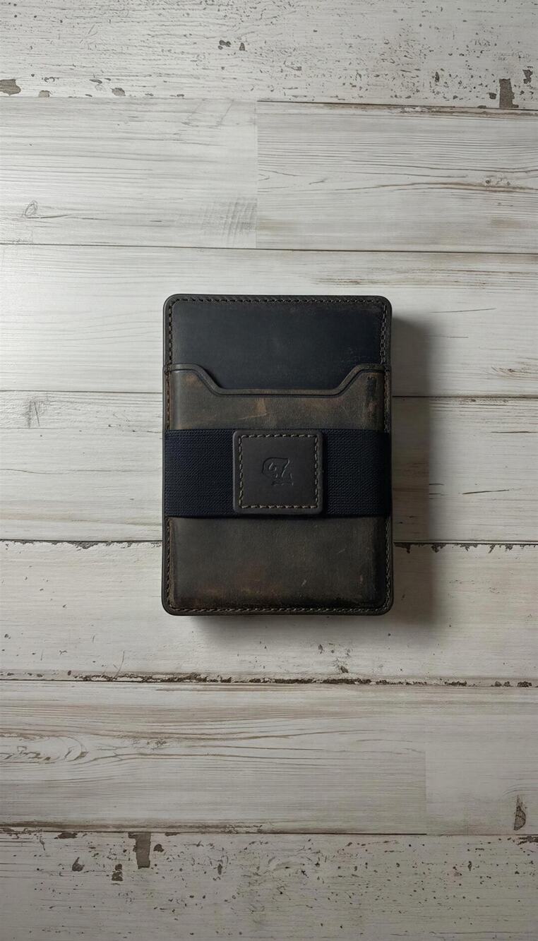 Groove Life Groove Wallet GO Magnetic Minimalist Wallet Gray/Brown Card